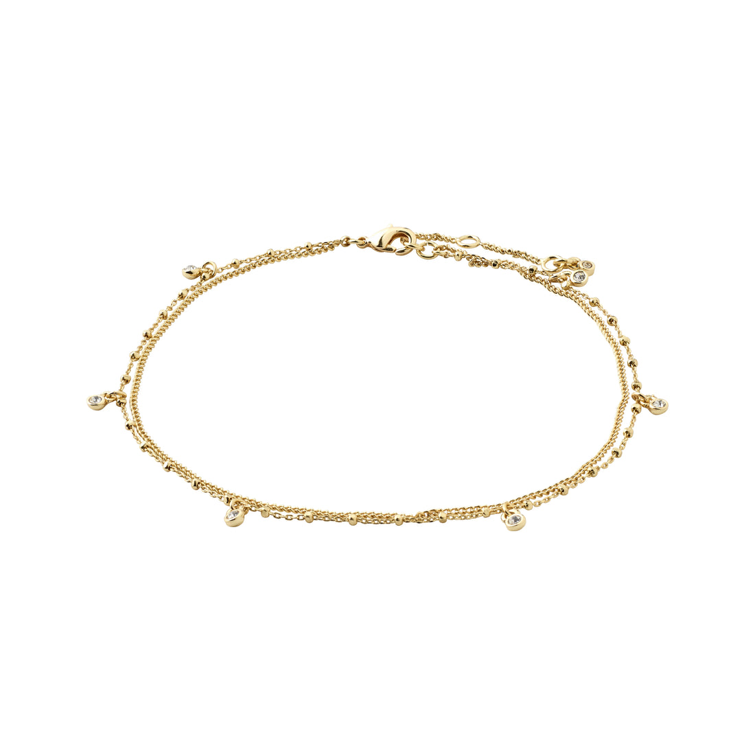 VERONICA recycled crystal ankle chain