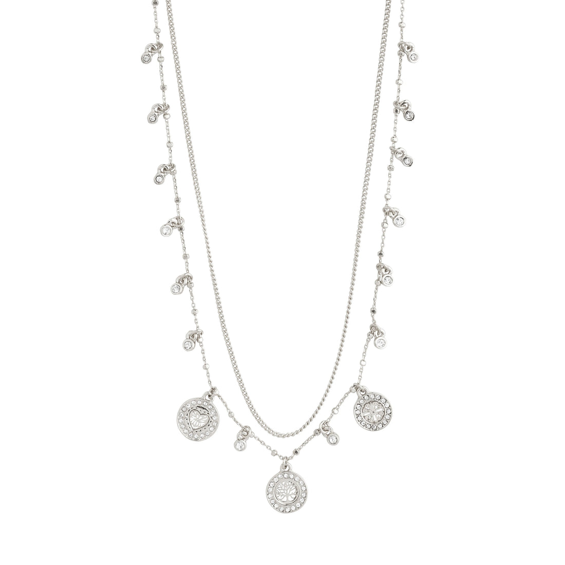 VERONICA recycled coins & crystal necklace