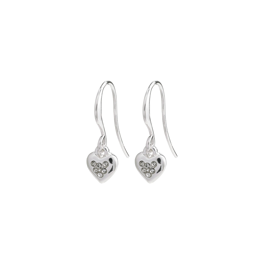 VILJA crystal heart pendant earrings