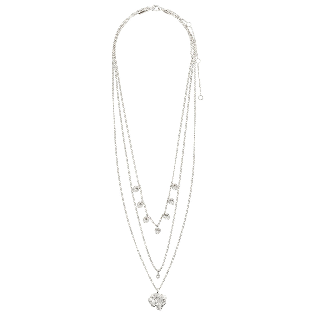 TABITHA recycled crystal & pendants necklace 3-in-1