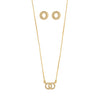 HARLAN ensemble collier et boucles d’oreilles cristaux recyclées