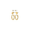 HALO recycled hoop & stud earrings 3-in-1