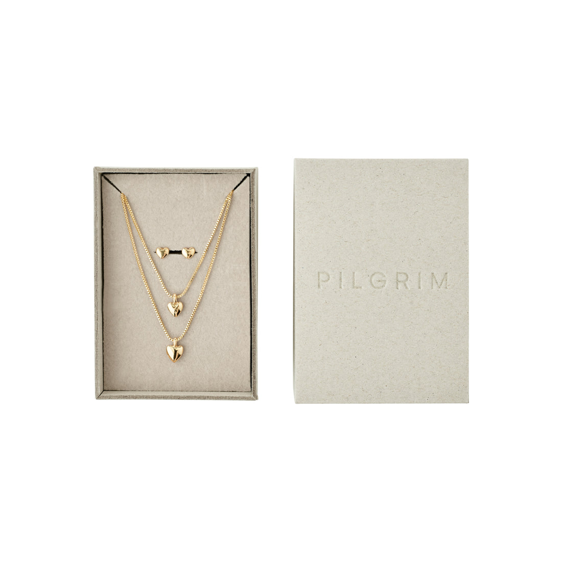 PILGRIM PENINA gift set, necklace & earstuds