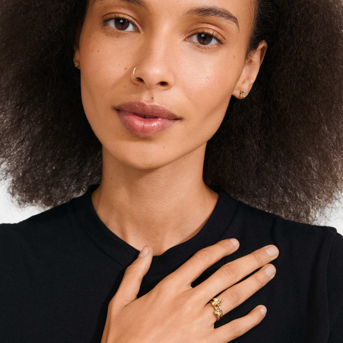SANINE recycled gift set rings & earstuds