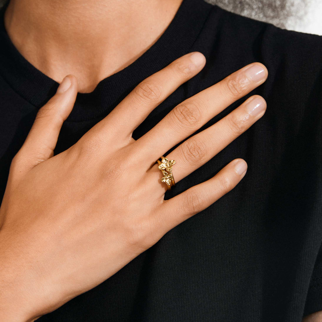 SANINE recycled gift set rings & earstuds