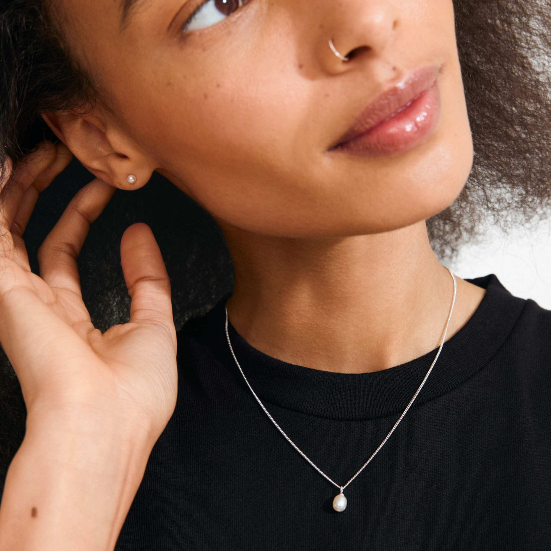 EVENA recycled pearl gift set necklace & earstuds