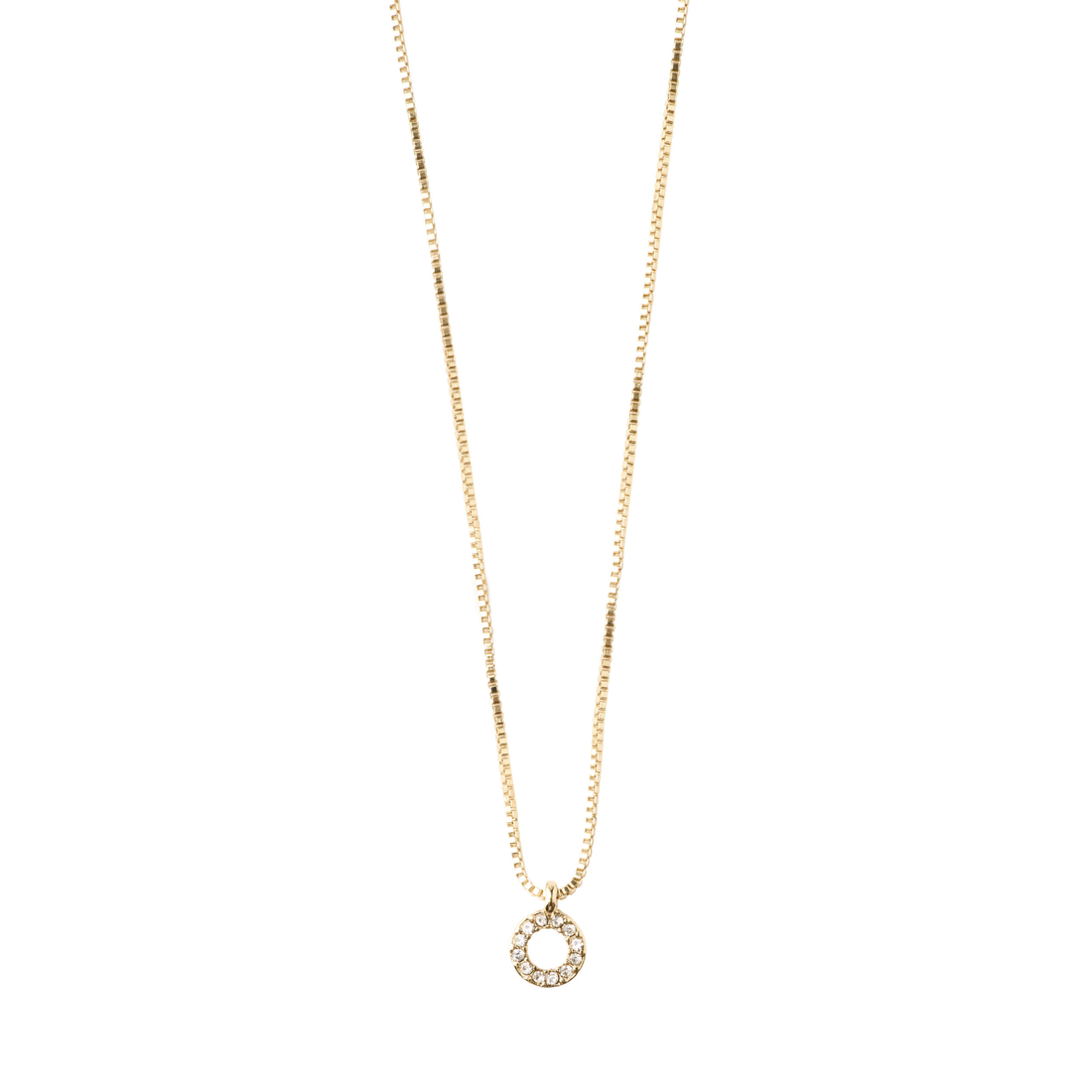LYN collier avec pendentif halo de cristaux