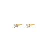 PIERCING STUDIO: Square Crystal PVD 24K-Gold