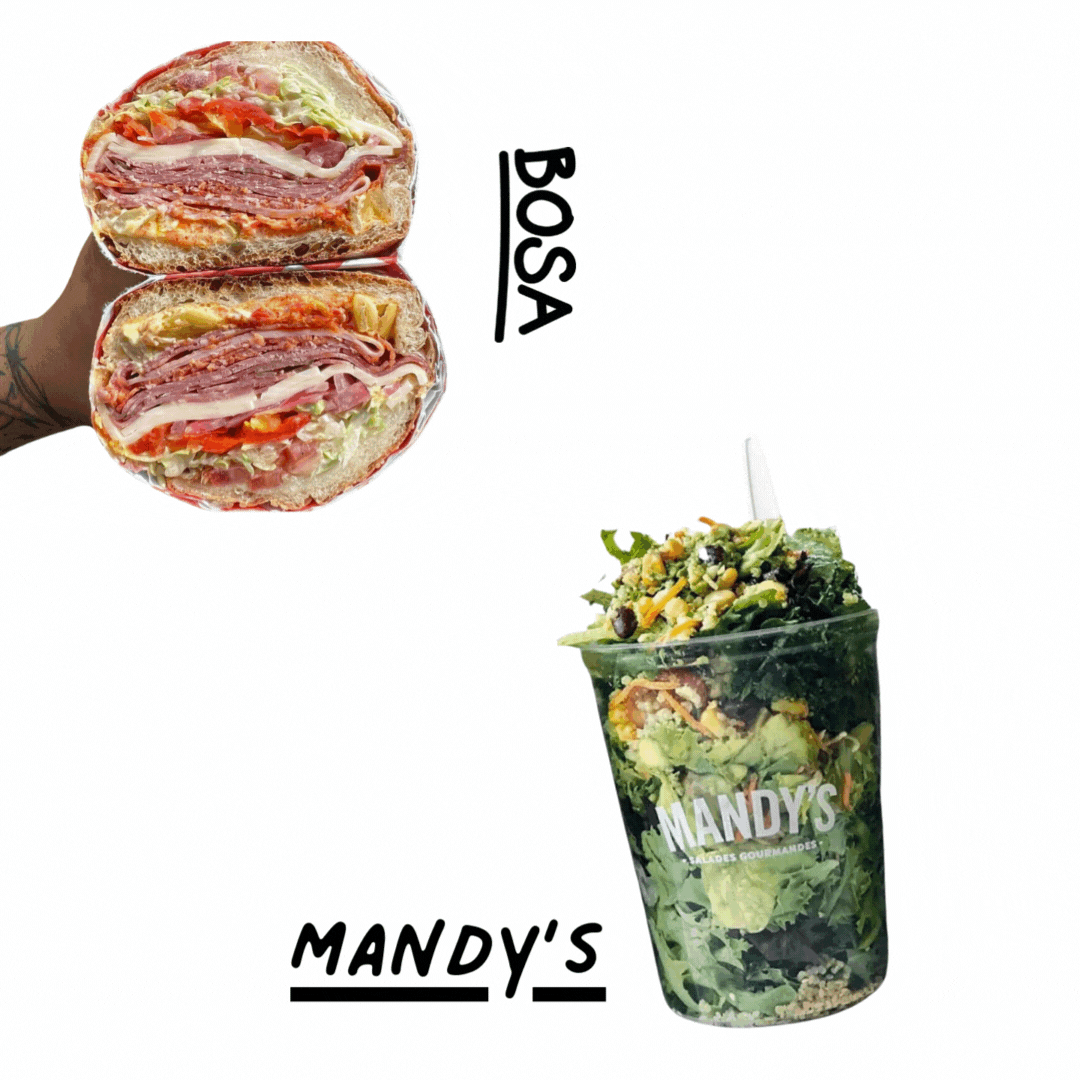 A Bossa italian sandwich, a must-try lunch spot in Montreal.