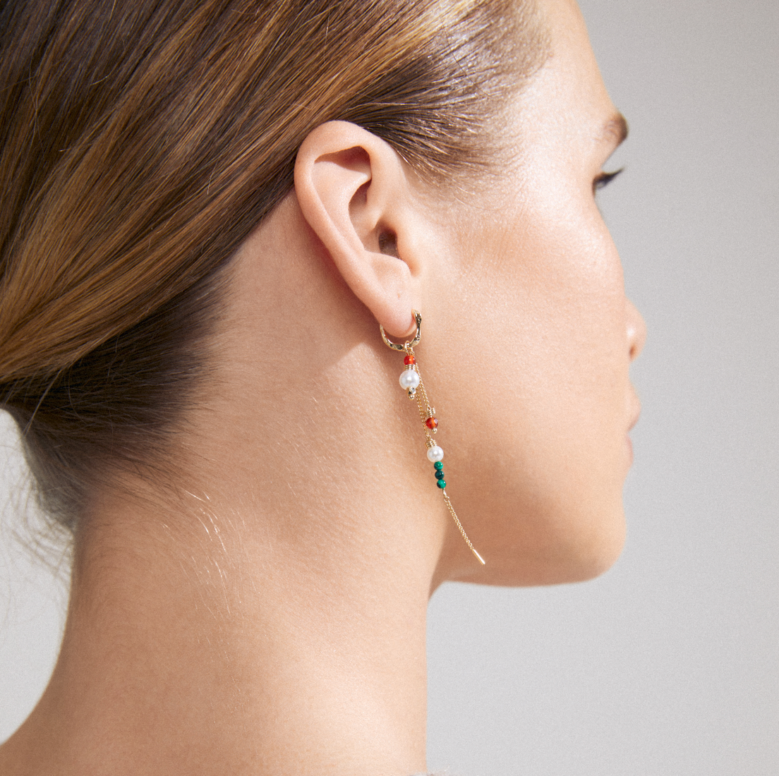 SIBYL glass beads single earring