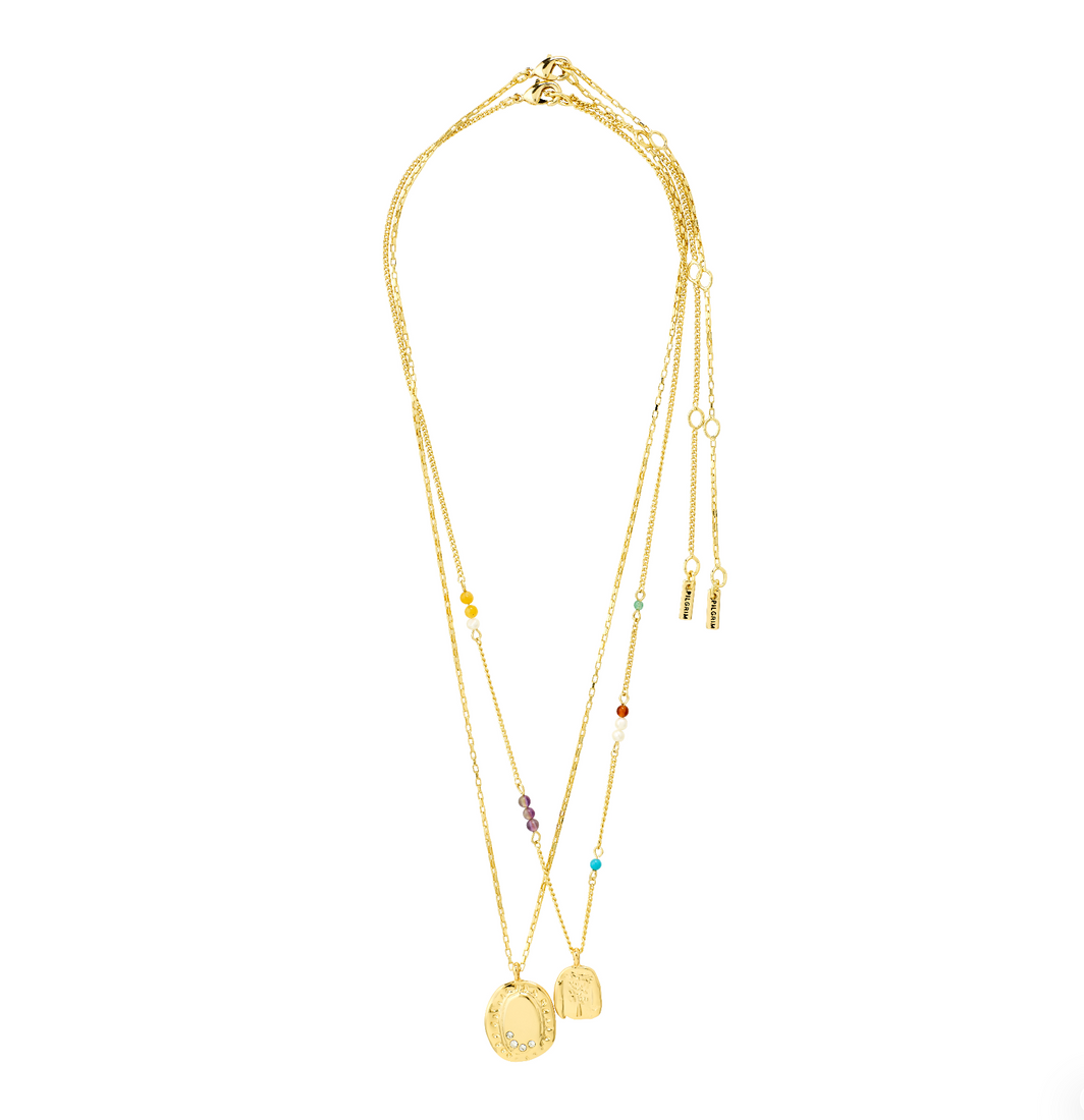 HERE recycled pendant necklace 2-in-1