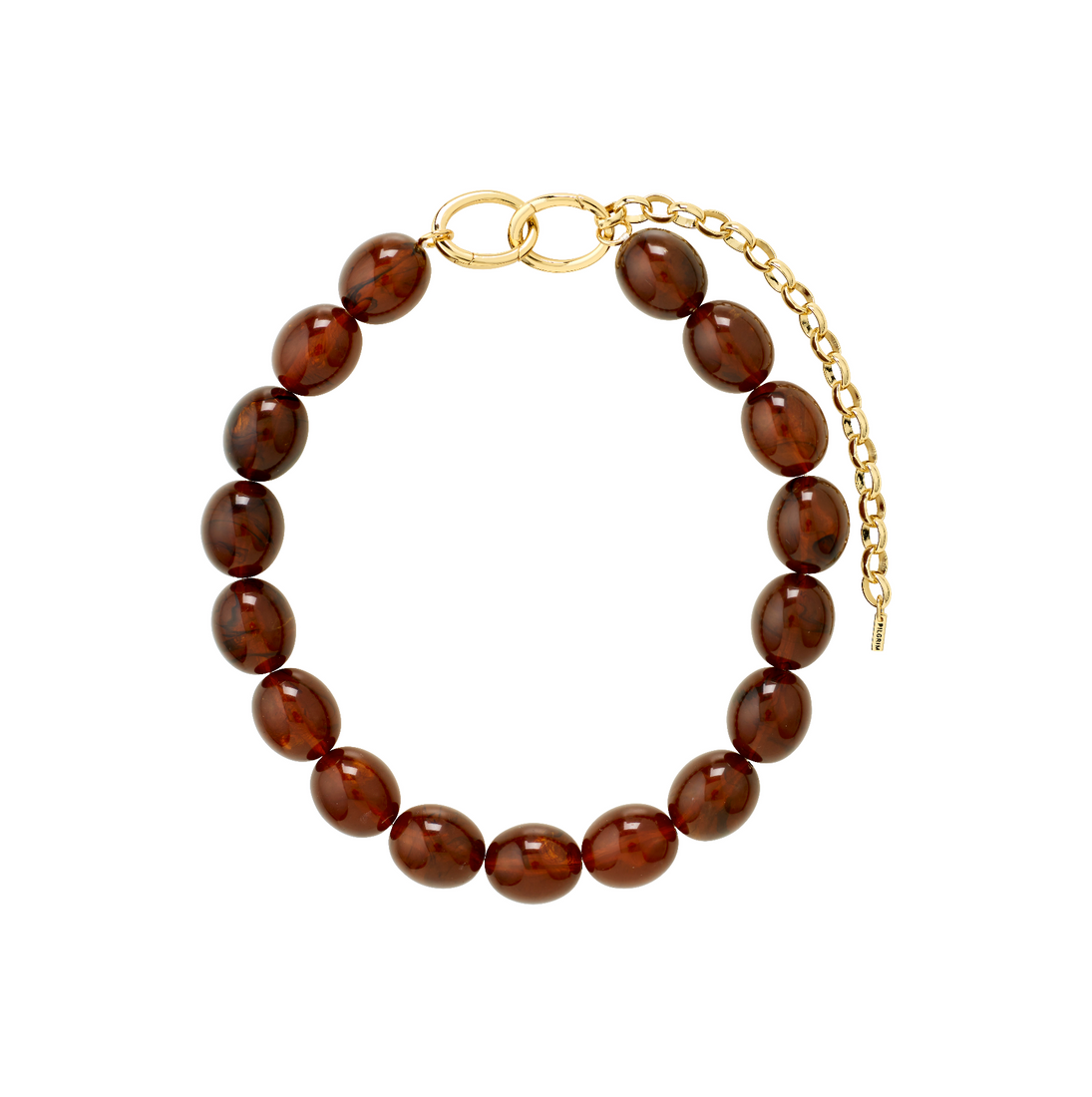 STILL COLLIER DE BILLES RECYCLÉ BRUN