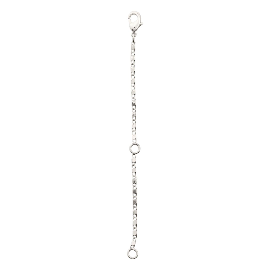 RECYCLED EXTENSION CHAIN, 9 cm, silver-plated