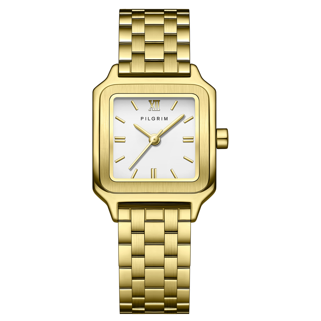 EVIG Montre Essential carrée à maillons or