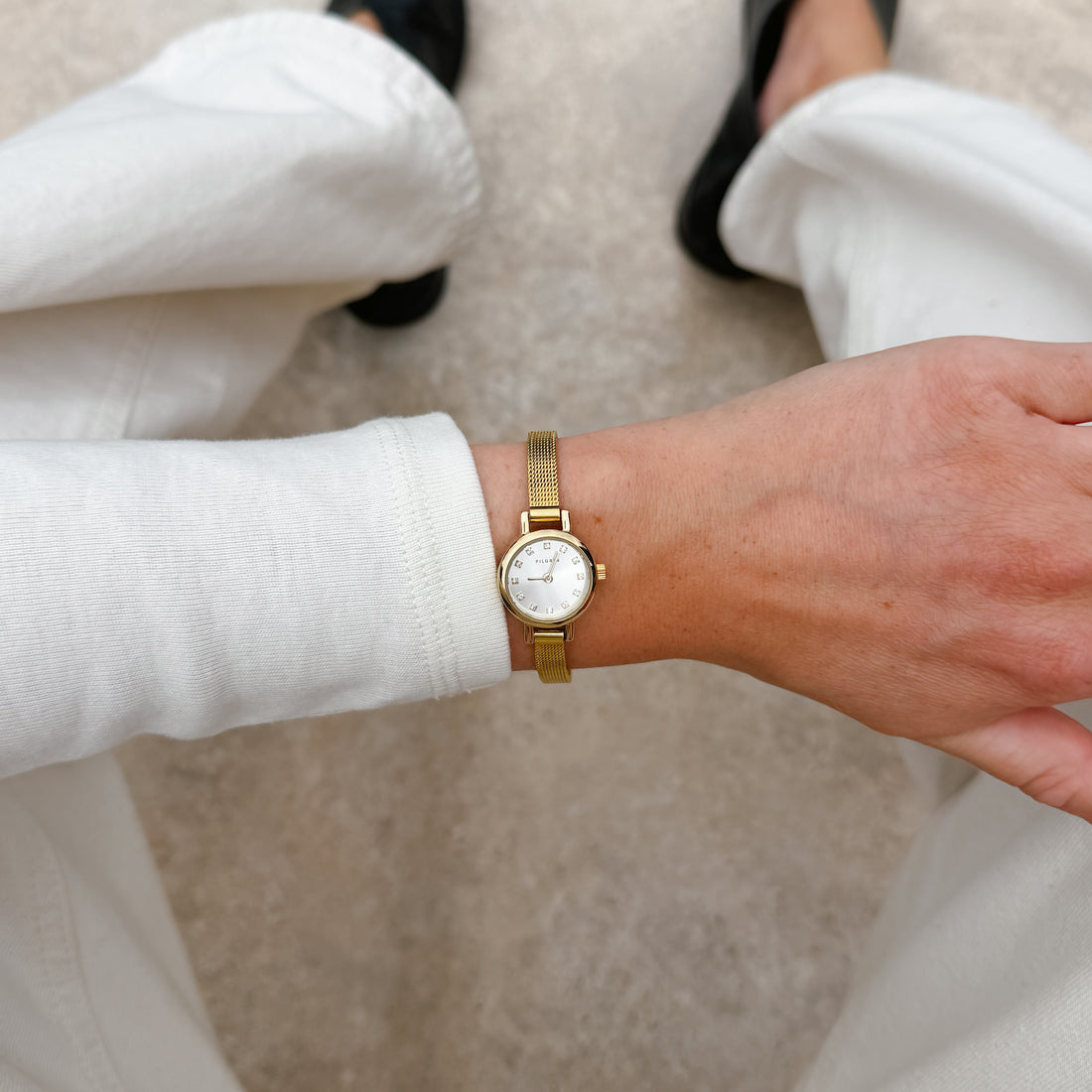 ELVA Iconic Crystal Mesh Watch