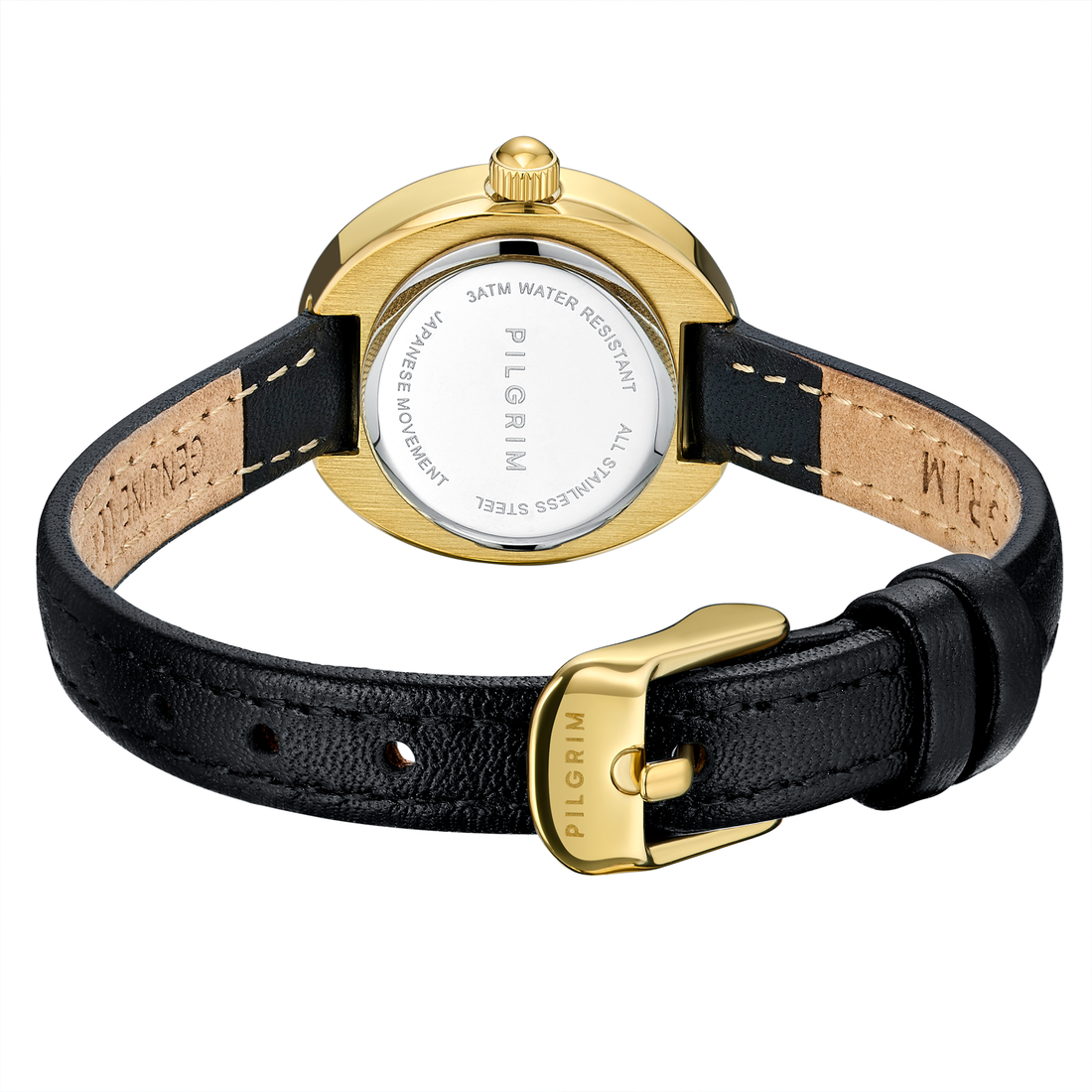 LILJA Montre Moment ovale à bracelet en cuir