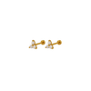 PIERCING STUDIO: Minerva Flat Back Piercing 24K PVD Gold