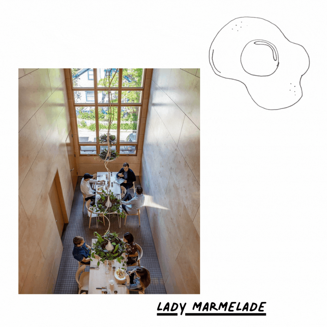 Lady Marmalade in Toronto—elevated comfort food and a beloved brunch spot with a cozy, vibrant atmosphere.