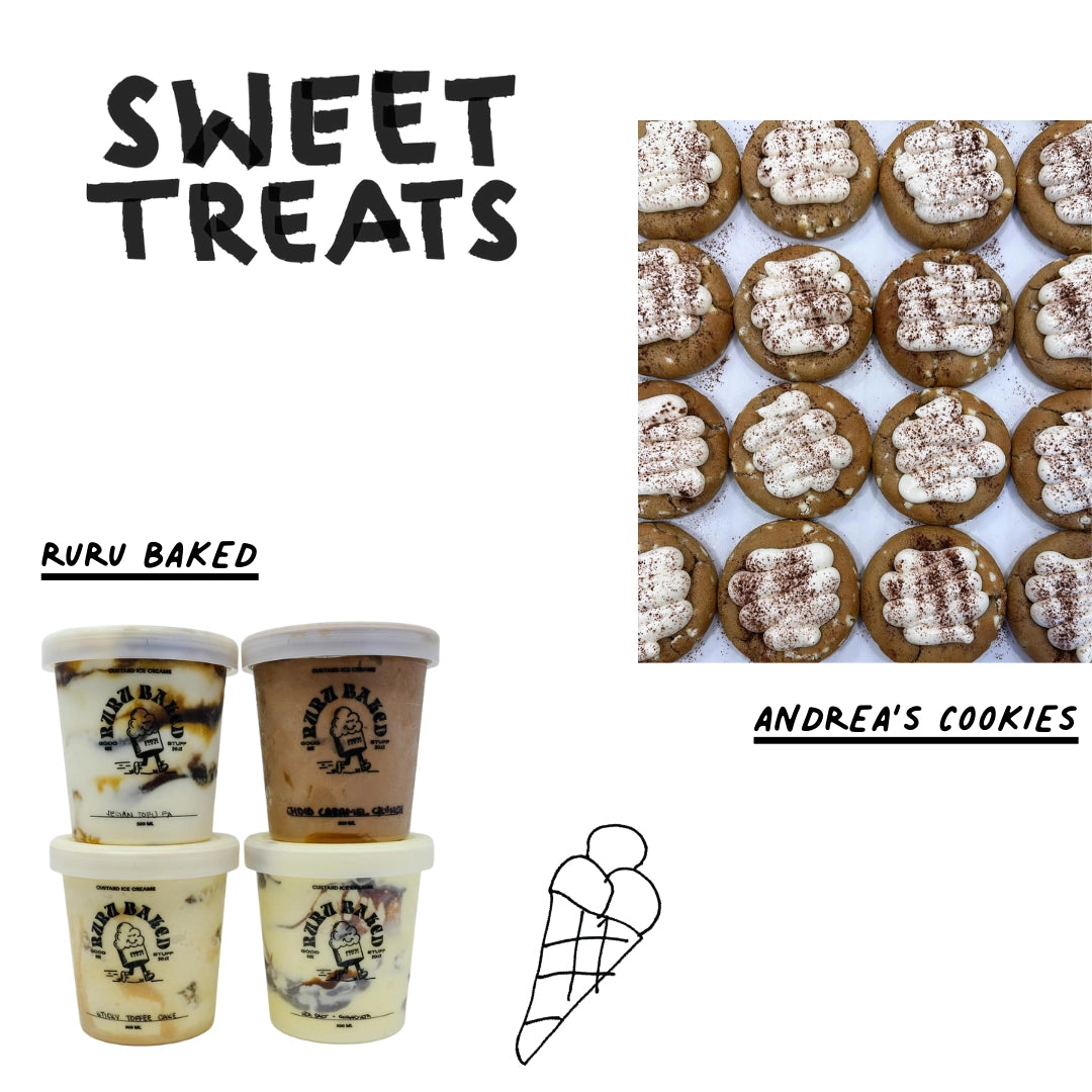 Toronto’s Ruru Baked and Andrea’s Cookies—small-batch ice cream and gooey, oversized cookies done right.