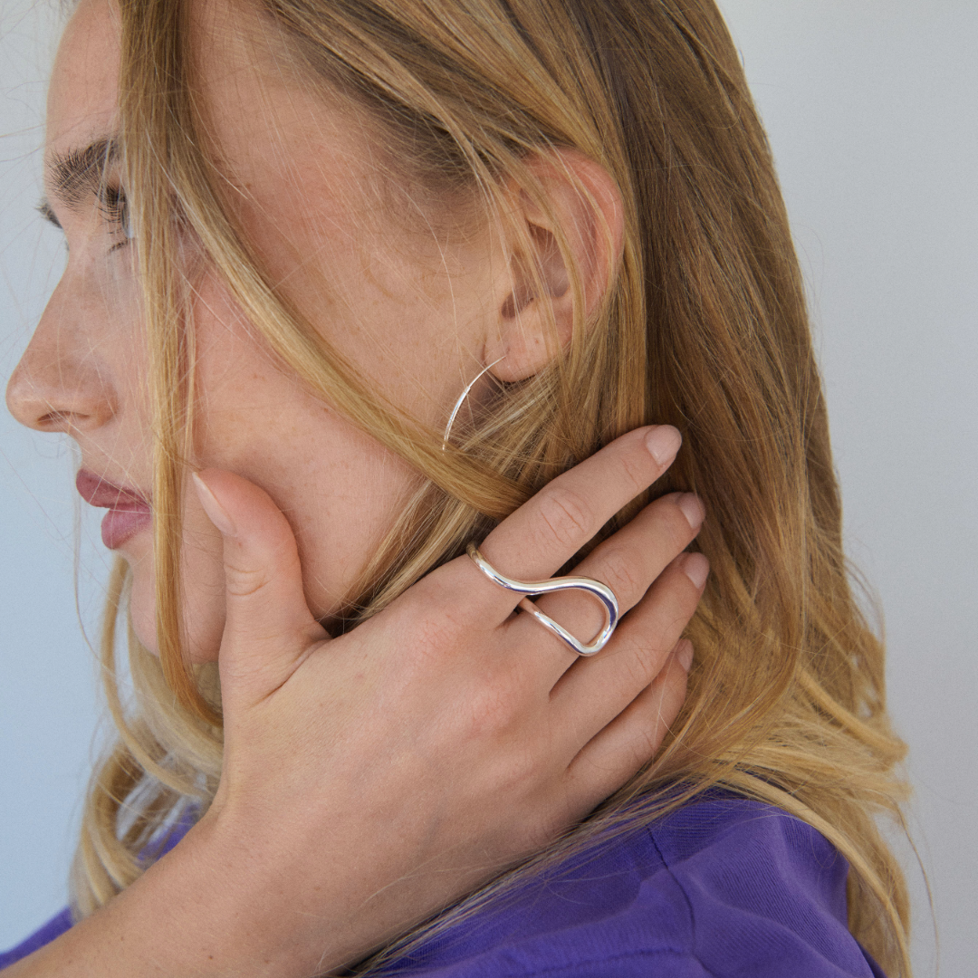 xEVA MELOCHE Waterproof Wave Double Ring