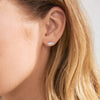 ARES Crystal Leaf Recycled Single Earring