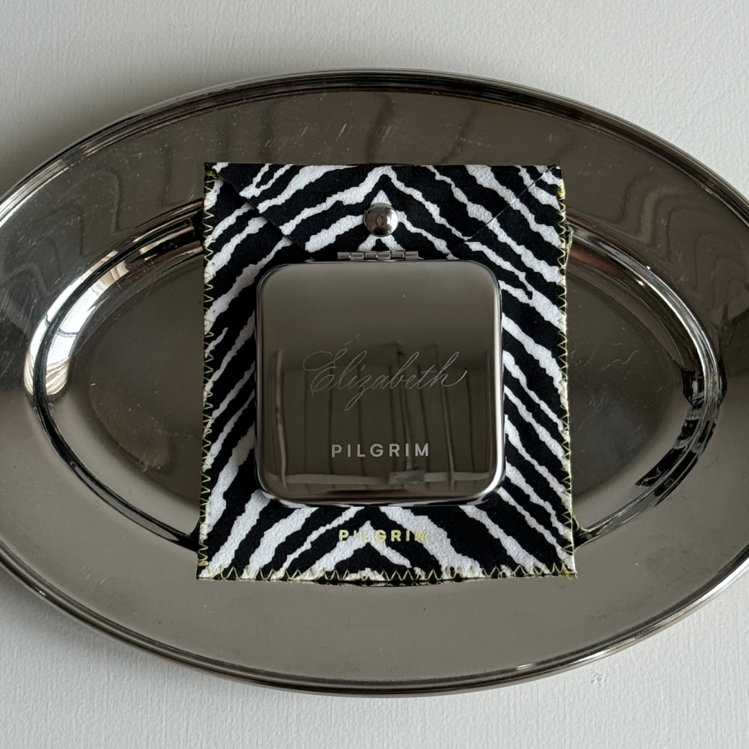 Miroir de poche PILGRIM avec pochette zébrée
