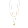 ARLET Collier microperles et pendentif en coeur, 2-en-1