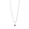 ACT Collier pendentif Agate noire recyclé, 2-en-1