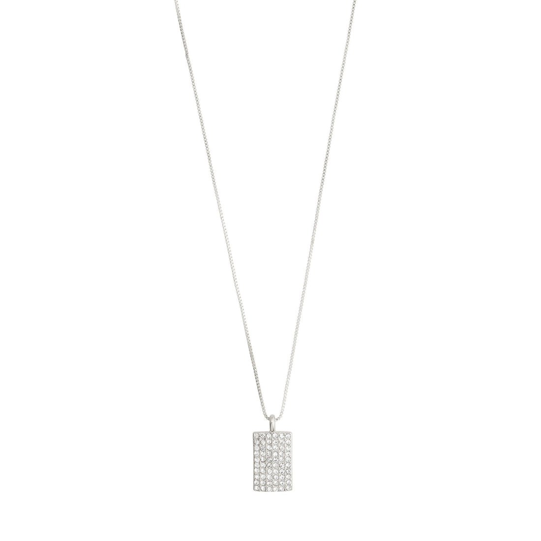 Be Square Crystal Pendant Necklace - PILGRIM