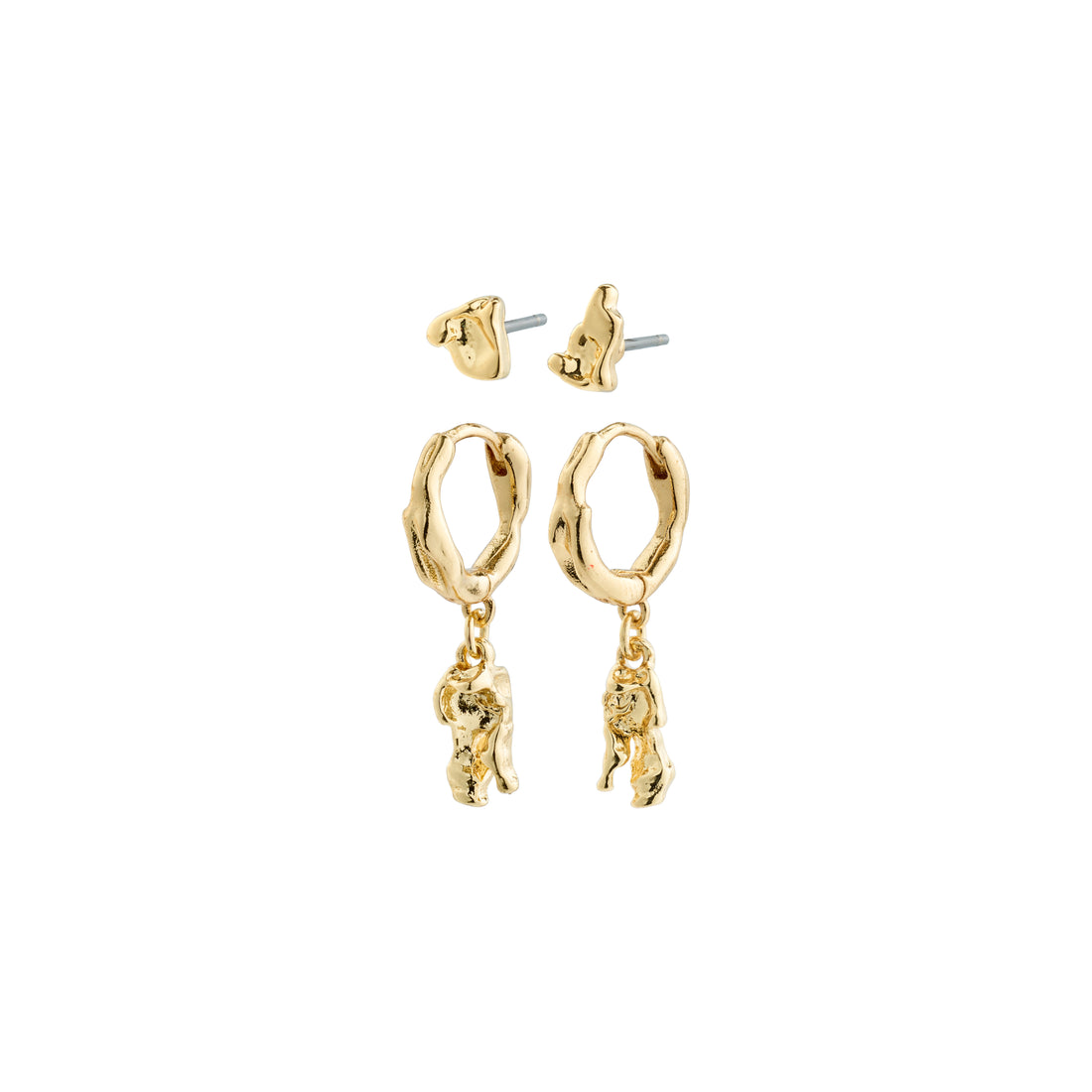 PILGRIM SEA recycled earrings, 2-in-1 set