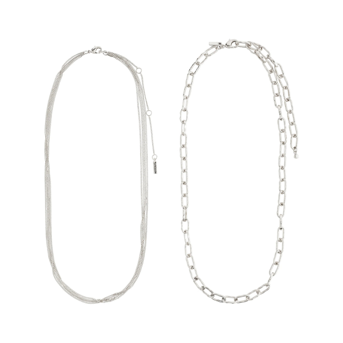 Pause Recycled 2-in-1 Cable & Curb Chain Necklace Set - PILGRIM