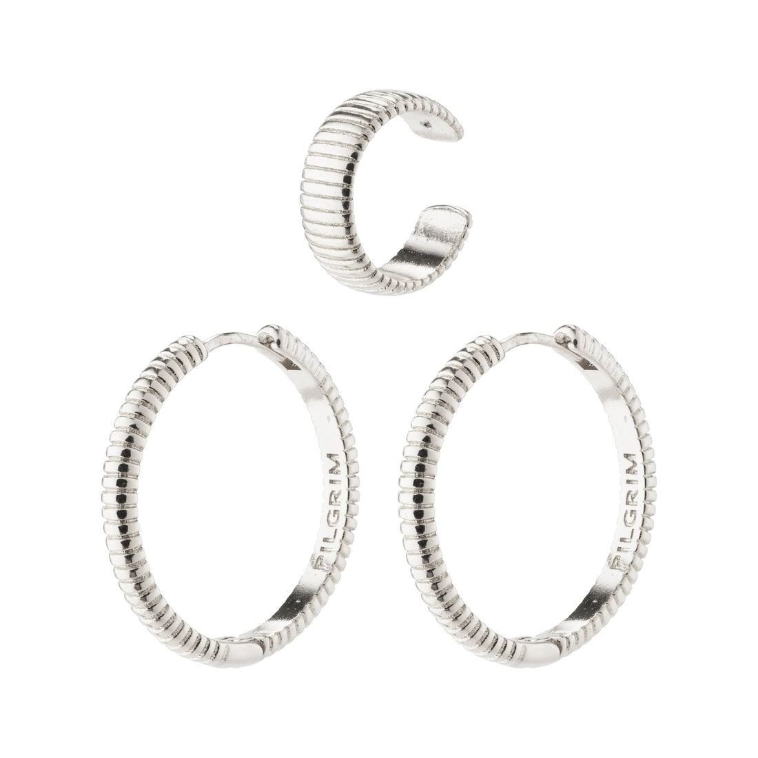 Xena Recycled Hoop & Cuff Earrings - PILGRIM