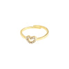 Lulu Recycled Crystal Heart Stack Ring - PILGRIM