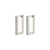 COBY recycled crystal square hoop earrings - PILGRIM