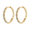 Ezo Twirled Medium Crystal Hoops - PILGRIM