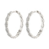 Ezo Twirled Medium Crystal Hoops - PILGRIM