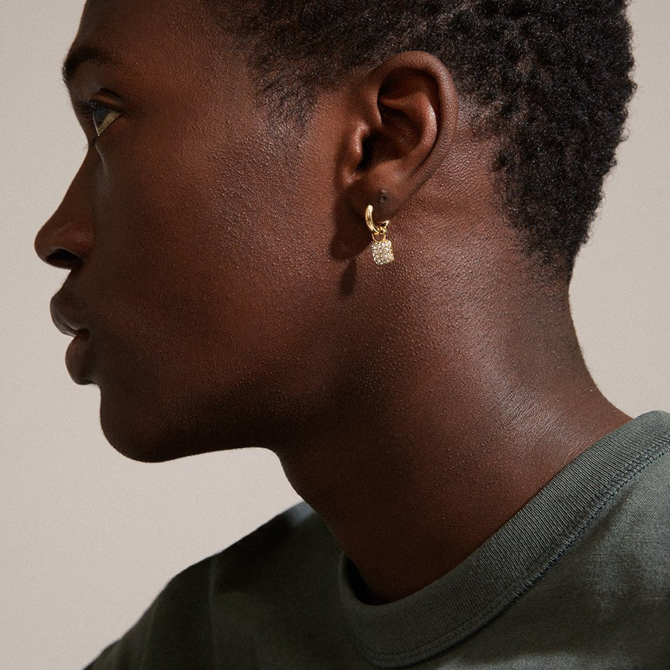 CINDY Recycled Crystal Hoop Earrings - PILGRIM