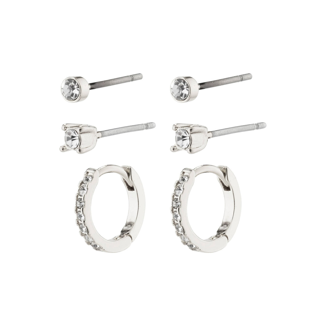 Sia Recycled Crystal 3-in-1 Earrings Set - PILGRIM