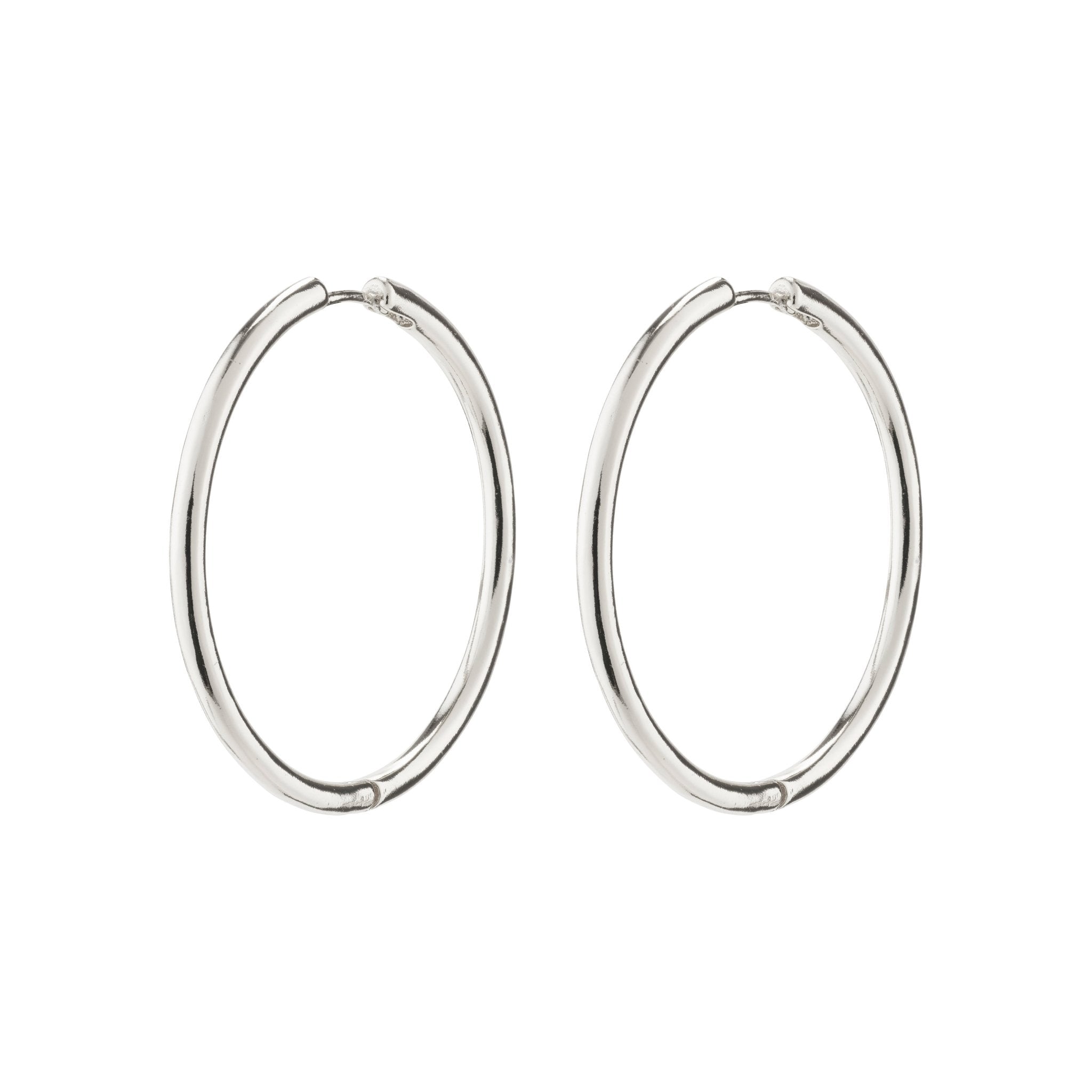 Plain on sale silver hoops