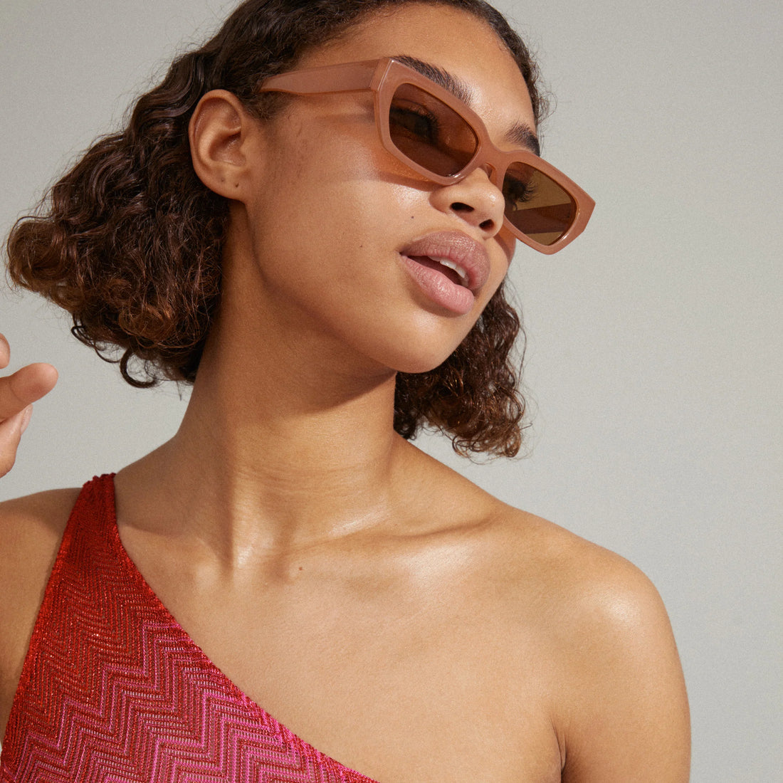 Oriana Light Brown Sunglasses