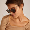 Vanille Gold Plated Dark Brown Sunglasses - PILGRIM