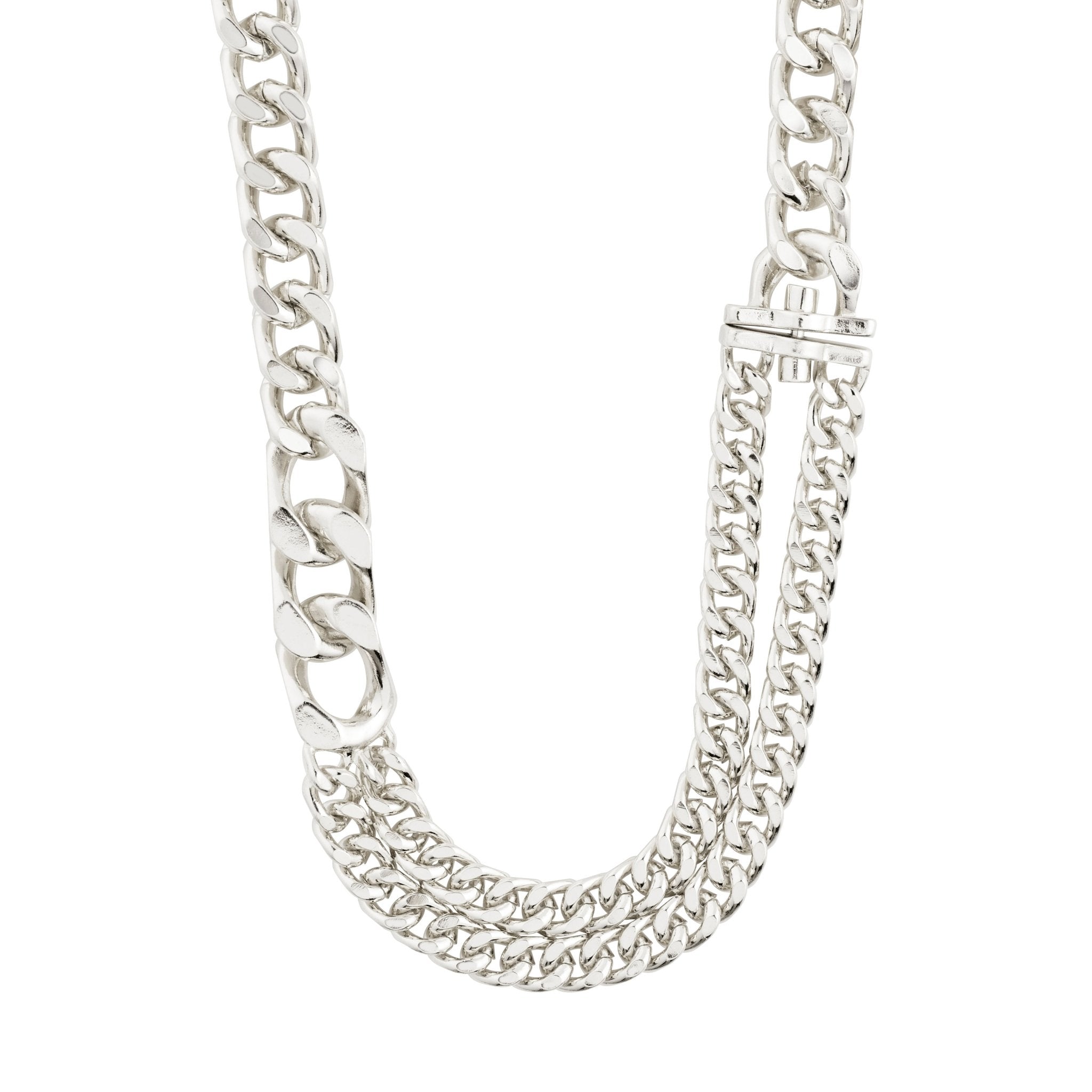 Chunky white sale gold necklace