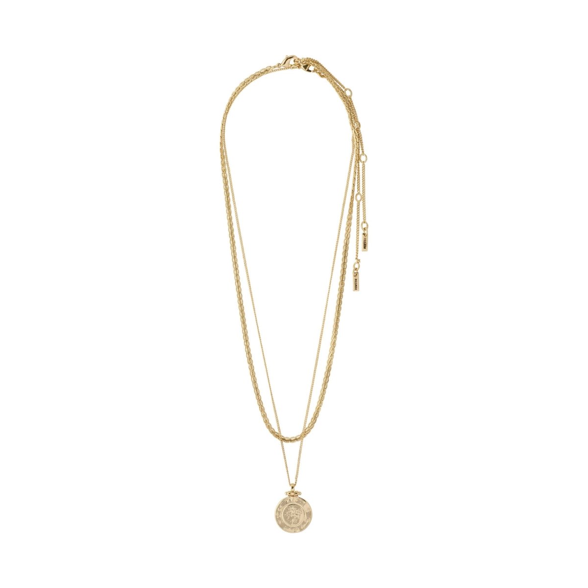 Pilgrim Chain Necklace Water 2-in-1 Set - Gold Plated