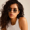 Pilgrim Rylan Gold Plated Sunglasses Grey - PILGRIM