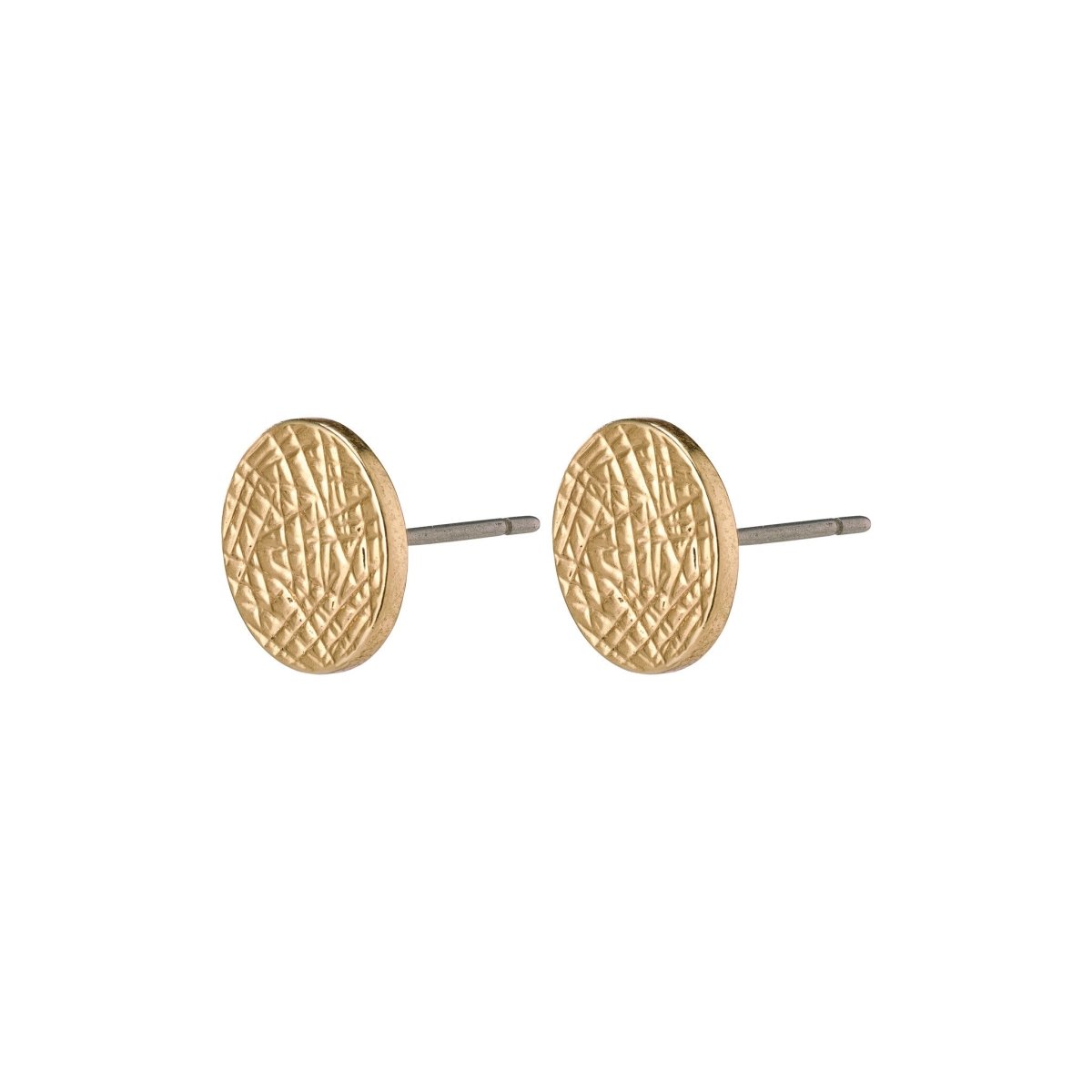 Flat gold circle on sale earrings